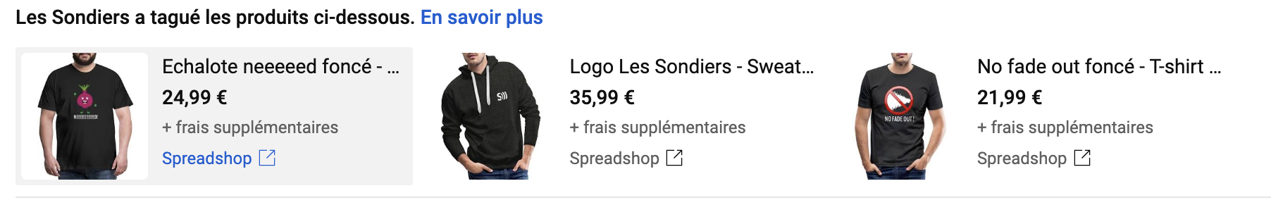 La boutique Spreadshop