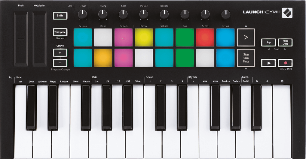 Face avant du Novation Launchkey Mini MK3